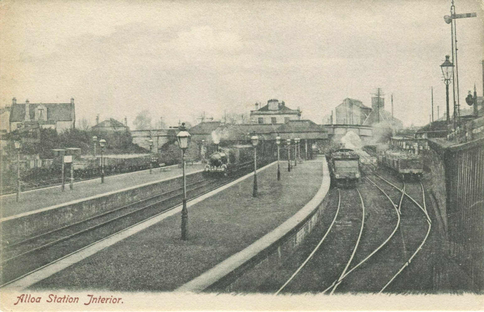 Alloa Railway Station Postcard